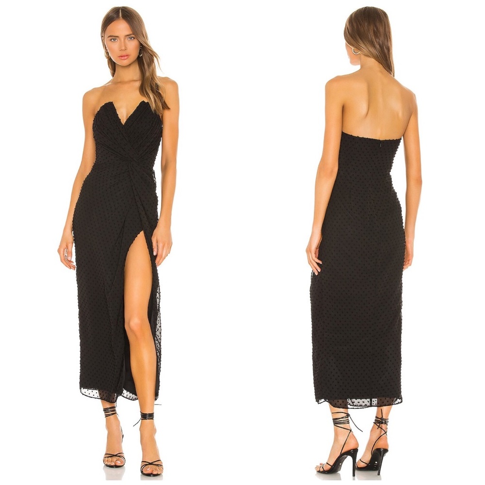 KATIE MAY Come On Home Strapless Dress - Black